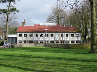 848318 Gezicht op het gebouwtje van BLOS Kinderopvang (Händelstraat 3) te Utrecht, vanaf de Joseph Haydnlaan.